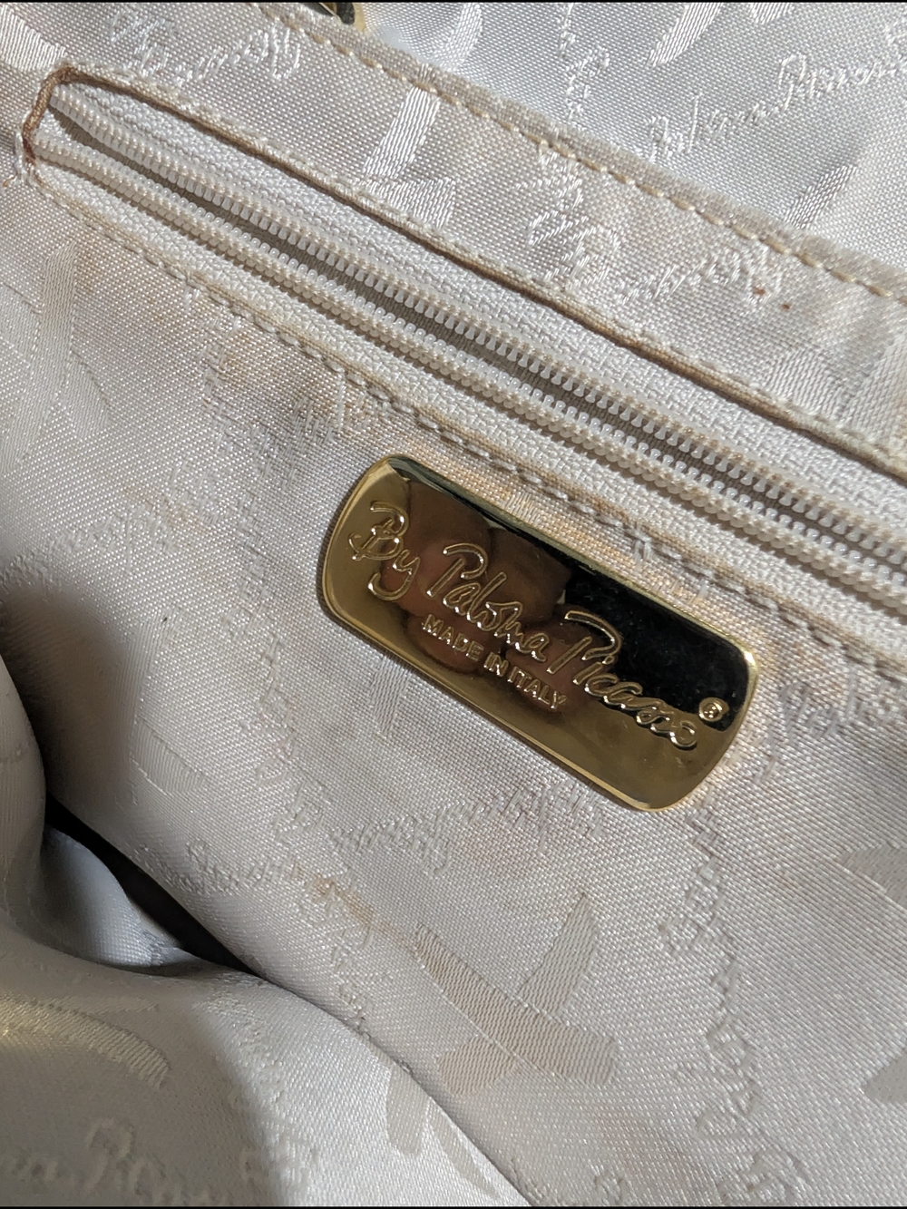 Paloma Picaso Cream Women’s Tote Bag - Elegant Interior Detail